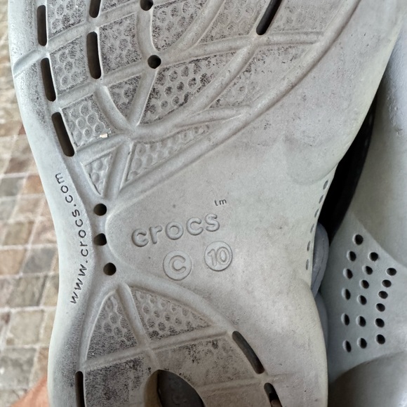 CROCS Black and Gray Classic Clogs - Picture 6 of 7